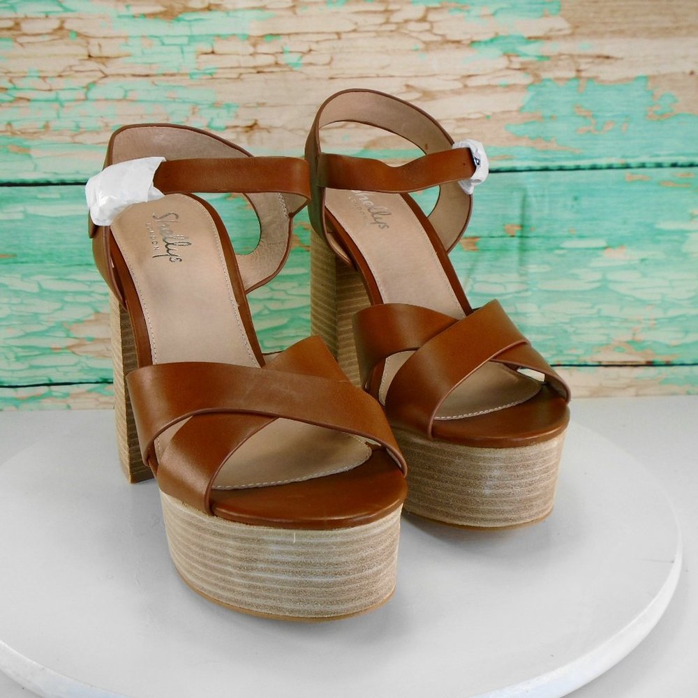 Shellys London Strappy, Chunky Heel Platform